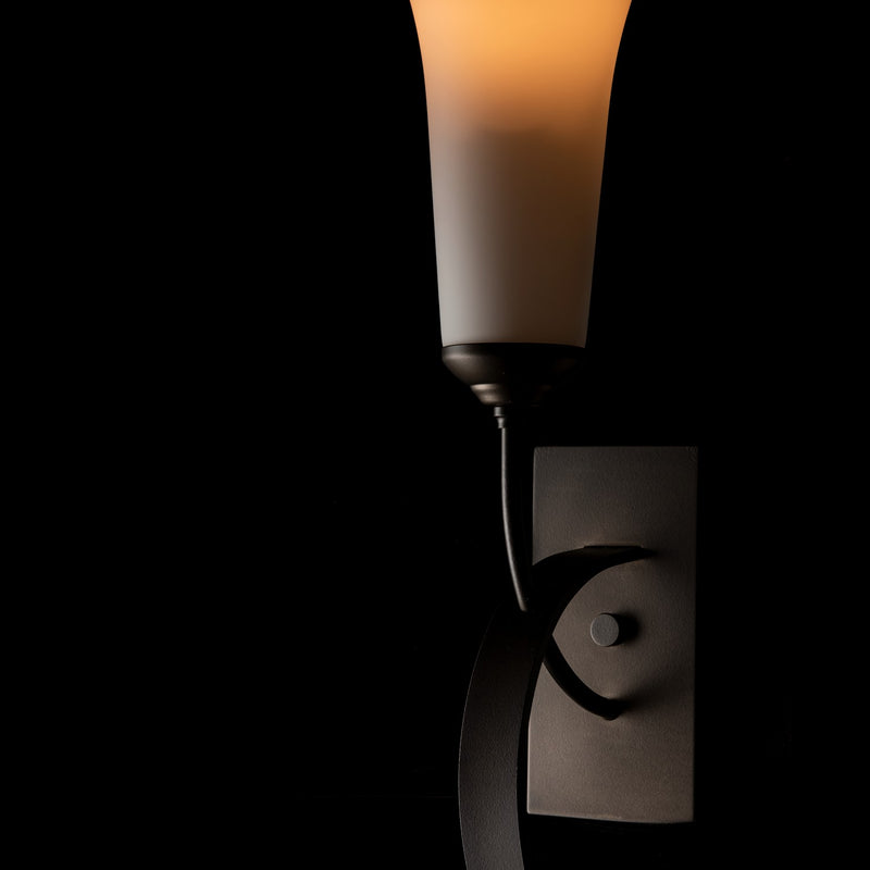 Hubbardton Forge 204526-SKT-07-GG0068 One Light Wall Sconce, Dark Smoke