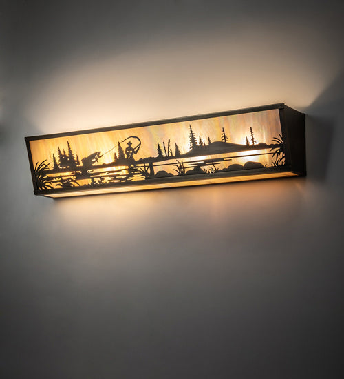 Meyda Tiffany 55895 Four Light Vanity, Antique Brass