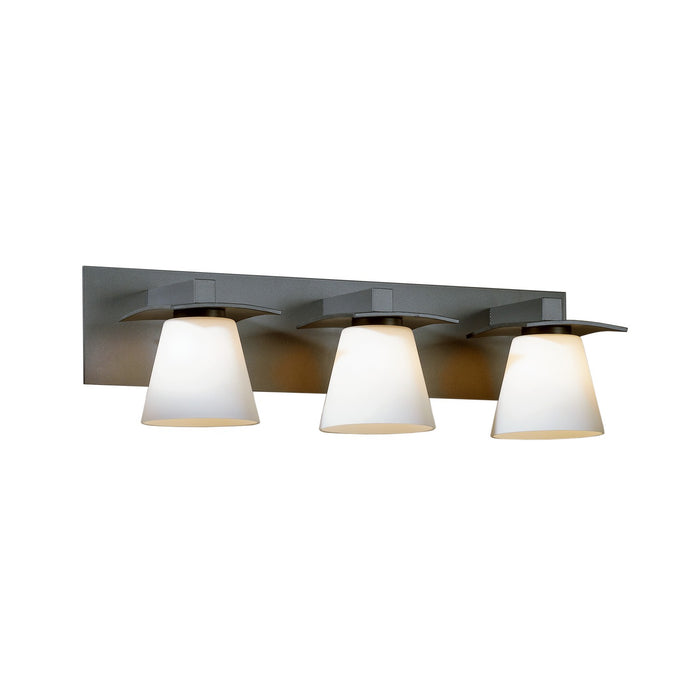 Hubbardton Forge 206603-SKT-07-GG0242 Three Light Wall Sconce, Dark Smoke