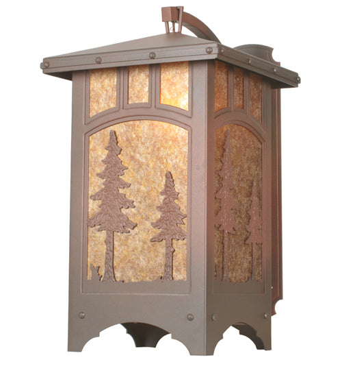 Meyda Tiffany 82623 One Light Wall Sconce, Rust On Wrought Iron