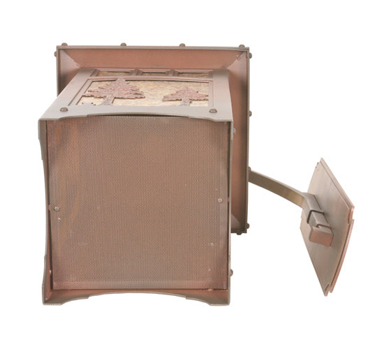 Meyda Tiffany 82623 One Light Wall Sconce, Rust On Wrought Iron