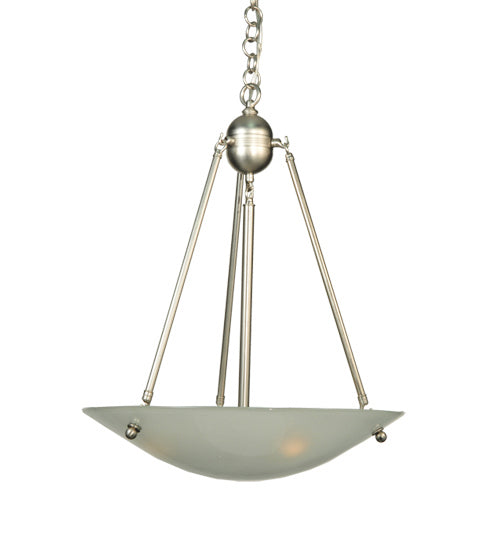 Meyda Tiffany 115799 Three Light Inverted Pendant, Nickel