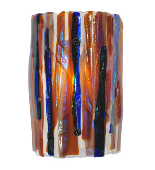 Meyda Tiffany 117012 LED Wall Sconce, Amber/Beige/Smoke/Irid Blue