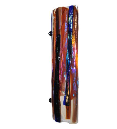 Meyda Tiffany 117012 LED Wall Sconce, Amber/Beige/Smoke/Irid Blue