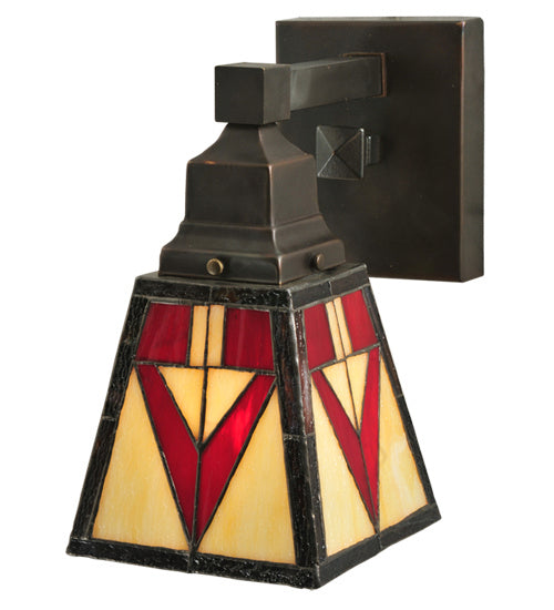 Meyda Tiffany 122654 One Light Wall Sconce, Craftsman Brown
