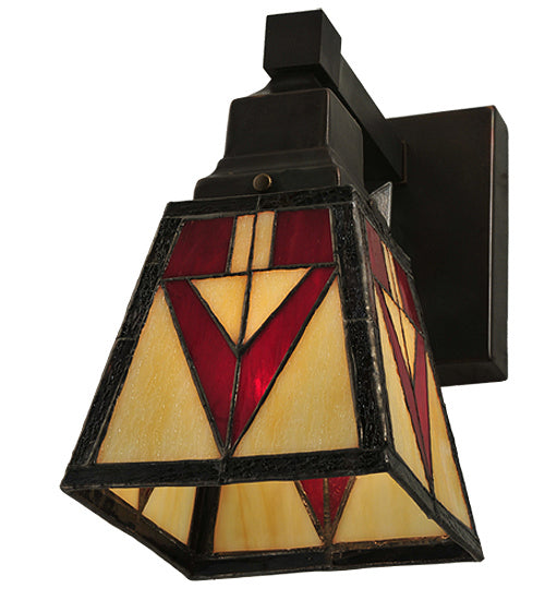 Meyda Tiffany 122654 One Light Wall Sconce, Craftsman Brown