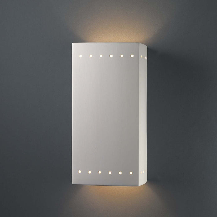 Justice Designs CER-0965W-BIS Lantern, Bisque