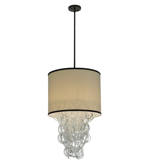 Meyda Tiffany 115260 Four Light Pendant, Blackwash