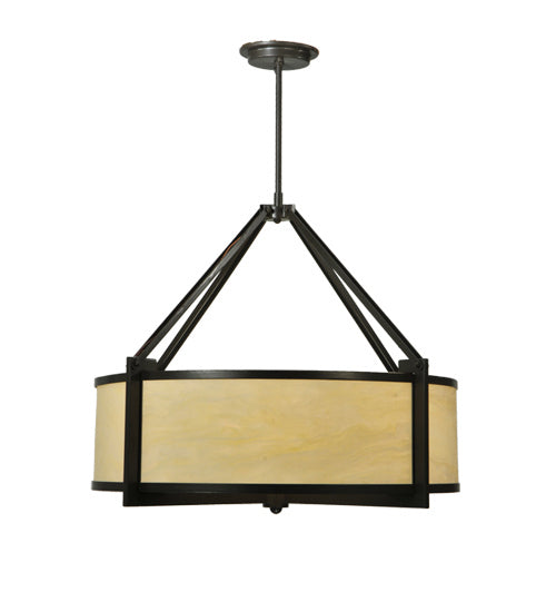 Meyda Tiffany 130347 Four Light Pendant, Timeless Bronze