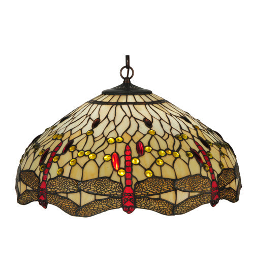 Meyda Tiffany 19006 Three Light Pendant, Mahogany Bronze