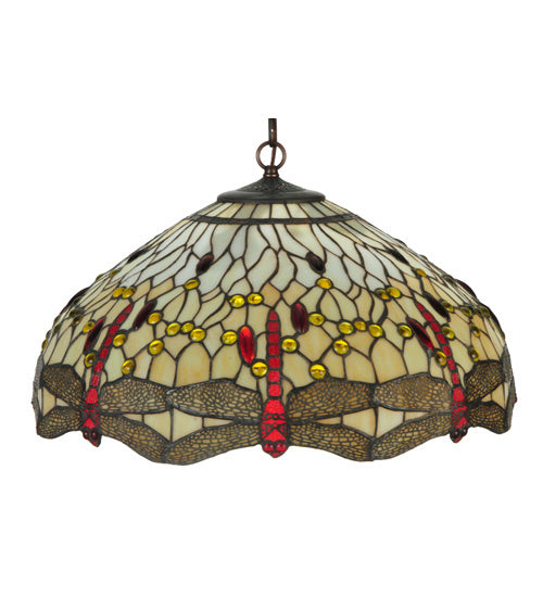 Meyda Tiffany 19006 Three Light Pendant, Mahogany Bronze