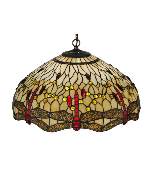 Meyda Tiffany 19006 Three Light Pendant, Mahogany Bronze