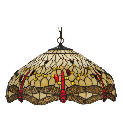 Meyda Tiffany 19006 Three Light Pendant, Mahogany Bronze