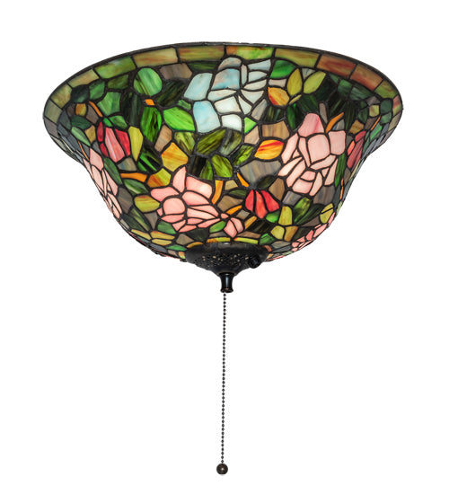 Meyda Tiffany 23821 Three Light Fan Light Fixture, Mahogany Bronze
