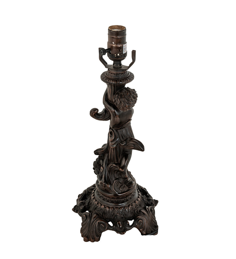 Meyda Tiffany 65598 One Light Table Base, Mahogany Bronze