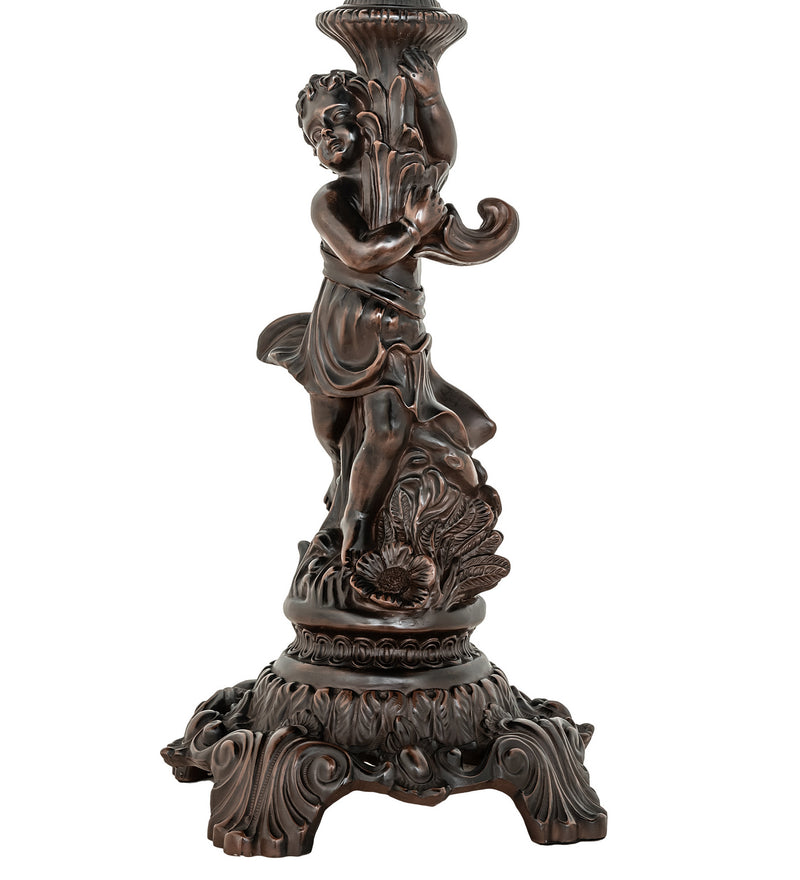 Meyda Tiffany 65598 One Light Table Base, Mahogany Bronze