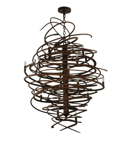 Meyda Tiffany 116006 18 Light Chandelier, Antique Rust