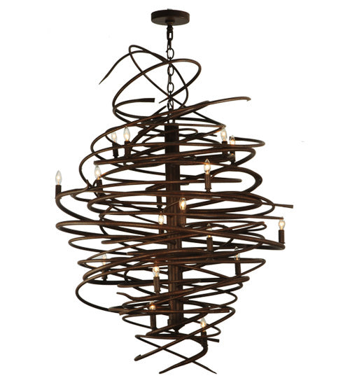 Meyda Tiffany 116006 18 Light Chandelier, Antique Rust