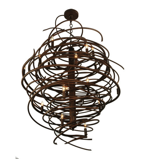 Meyda Tiffany 116006 18 Light Chandelier, Antique Rust