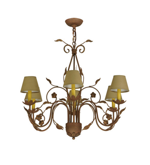 Meyda Tiffany 116650 Six Light Chandelier, Organic Rust