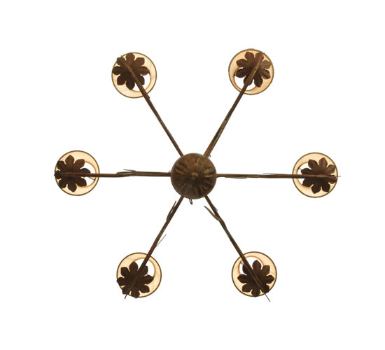 Meyda Tiffany 116650 Six Light Chandelier, Organic Rust