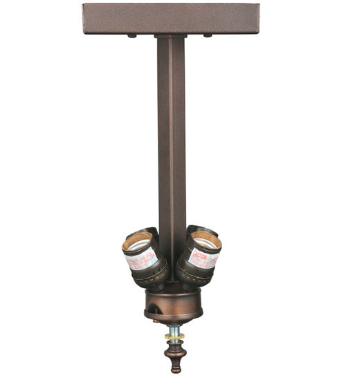 Meyda Tiffany 132321 Four Light Flushmount, Mahogany Bornze