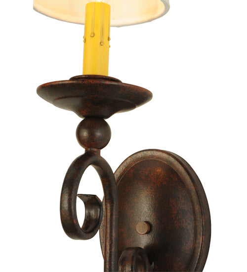 Meyda Tiffany 125829 Two Light Wall Sconce, Black Metal
