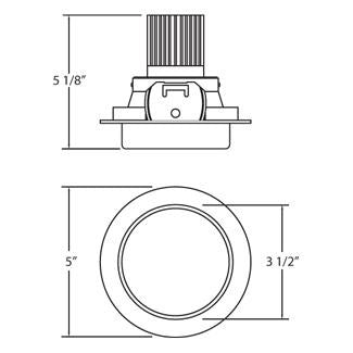 Eurofase 26082-57 4" Shower Trim, White