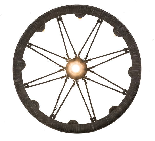 Meyda Tiffany 117730 Nine Light Chandelier, Antique Iron Gate