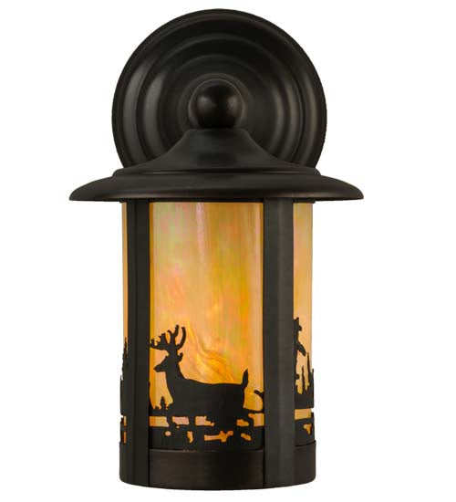 Meyda Tiffany 147778 One Light Wall Sconce, Craftsman Brown