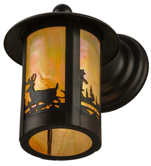 Meyda Tiffany 147778 One Light Wall Sconce, Craftsman Brown