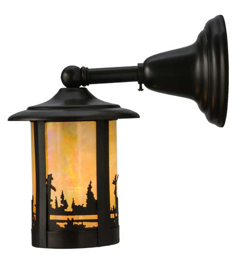 Meyda Tiffany 147778 One Light Wall Sconce, Craftsman Brown