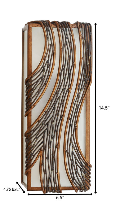 Varaluz 240W02HO Two Light Wall Sconce, Hammered Ore