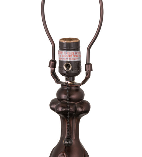 Meyda Tiffany 156680 One Light Table Base, Mahogany Bronze