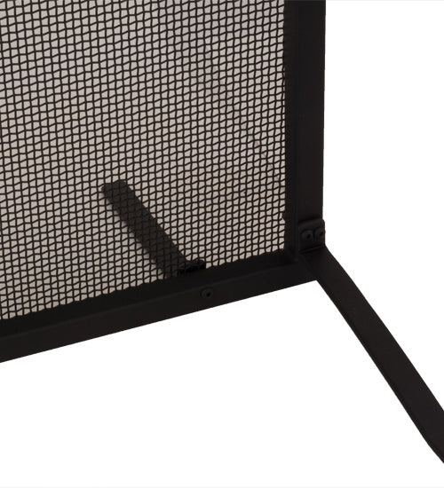 Meyda Tiffany 159676 Fireplace Screen, Black Satin Wrought Iron