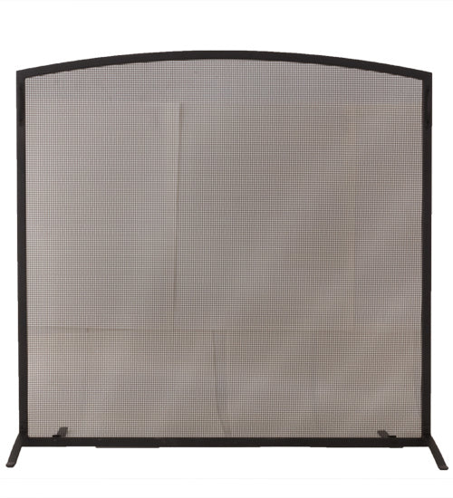 Meyda Tiffany 159676 Fireplace Screen, Black Satin Wrought Iron