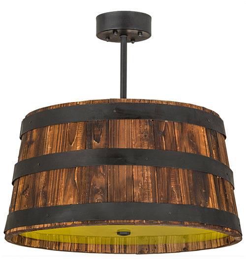 Meyda Tiffany 160086 Four Light Pendant, Wood Black