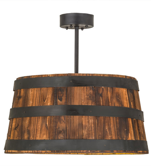 Meyda Tiffany 160086 Four Light Pendant, Wood Black