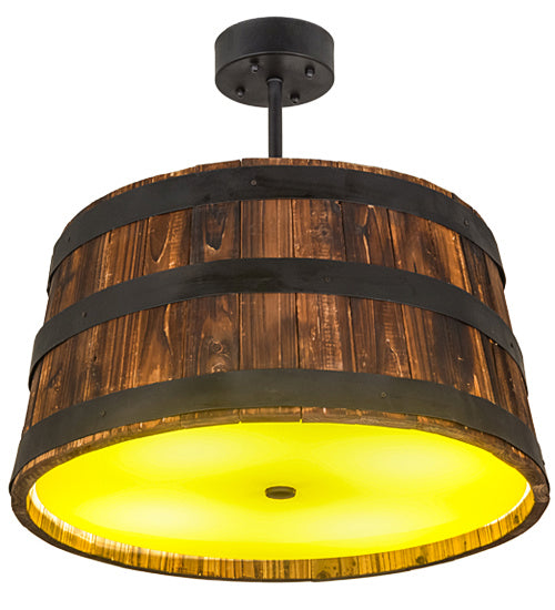 Meyda Tiffany 160086 Four Light Pendant, Wood Black