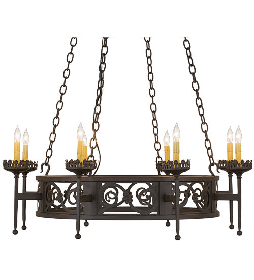 Meyda Tiffany 160337 Eight Light Chandelier, Oil Rubbed Bronze