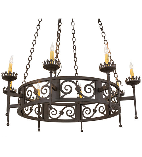 Meyda Tiffany 160337 Eight Light Chandelier, Oil Rubbed Bronze