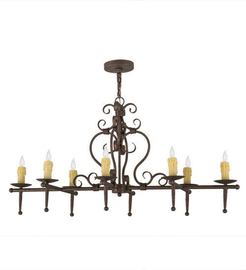 Meyda Tiffany 160713 Eight Light Chandelier, Gilded Tobacco