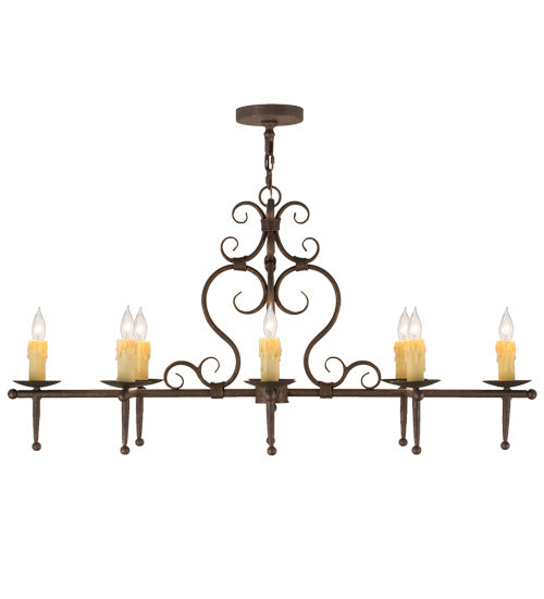 Meyda Tiffany 160713 Eight Light Chandelier, Gilded Tobacco