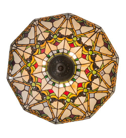 Meyda Tiffany 162116 Three Light Inverted Pendant, Mahogany Bronze