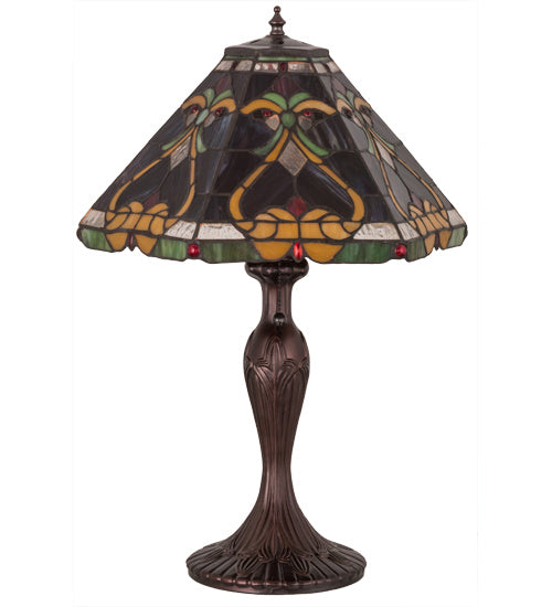 Meyda Tiffany 162203 One Light Table Lamp, Mahogany Bronze