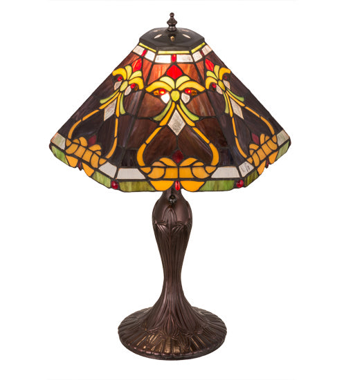 Meyda Tiffany 162203 One Light Table Lamp, Mahogany Bronze