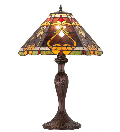 Meyda Tiffany 162203 One Light Table Lamp, Mahogany Bronze