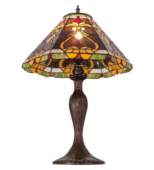 Meyda Tiffany 162203 One Light Table Lamp, Mahogany Bronze