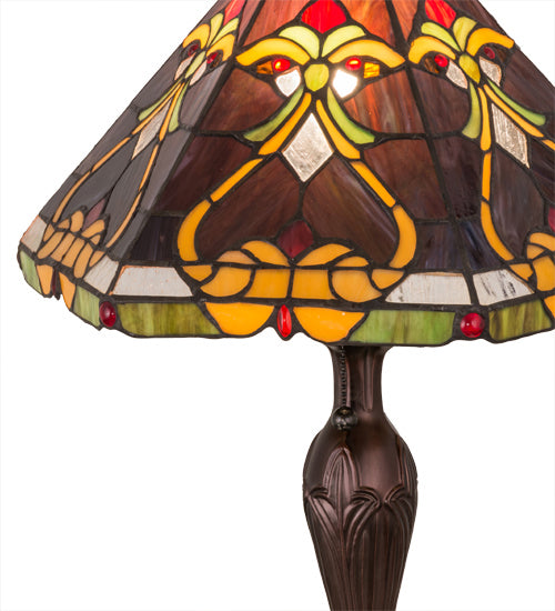 Meyda Tiffany 162203 One Light Table Lamp, Mahogany Bronze