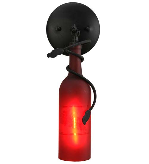 Meyda Tiffany 65460 One Light Wall Sconce, Black Metal